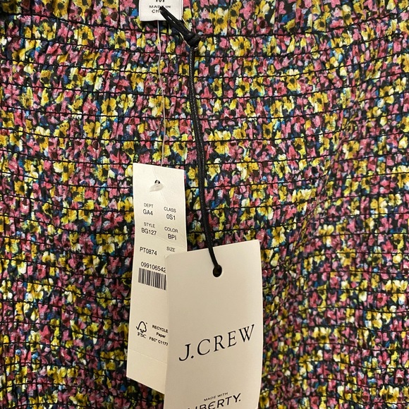 JCrew Liberty Smocked Cotton Dress - NWT! - Picture 5 of 6